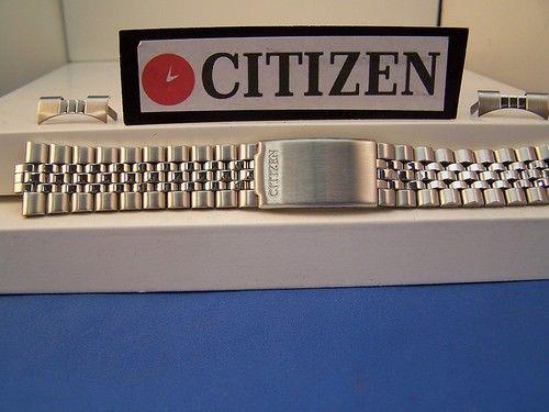 Citizen watchband AD6060 20mm Stainless Steel Curved End Logo Bracelet
