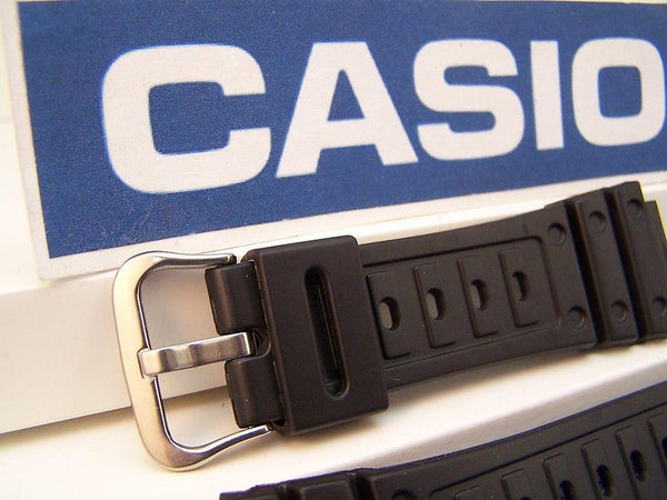 Casio Watch Band DW-5600 C Original / New G-Shock Black Rubber Strap. Circa 1987