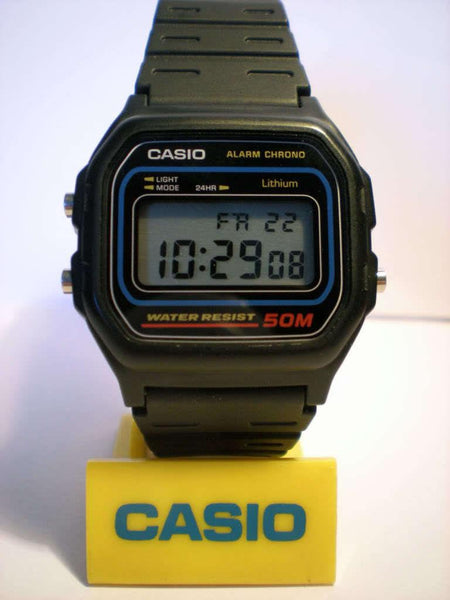 Casio Watchband W-59, W-85, JC-30, W-64. 18mm Black Rubber Sports Strap