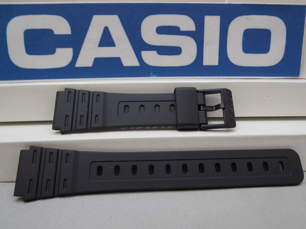 Casio Watchband W-59, W-85, JC-30, W-64. 18mm Black Rubber Sports Strap
