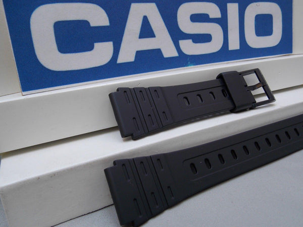 Casio Watchband W-59, W-85, JC-30, W-64. 18mm Black Rubber Sports Strap