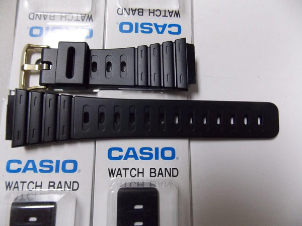 Casio Watch Bands SIX: DW-210,DW-240,DW-260,DW-270.Black Strap w/GoldTn buckle