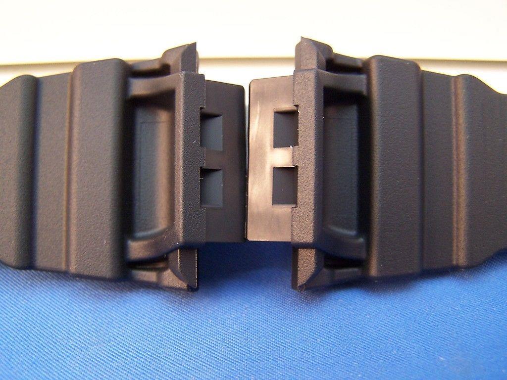 Casio Watchband GXW-56 GB-1V.G-Shock Mud Resist Black Resin Strap gold buckl