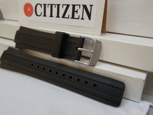 Citizen watchband AT0786 -07E Black Rubber Eco-Drive Chronograph