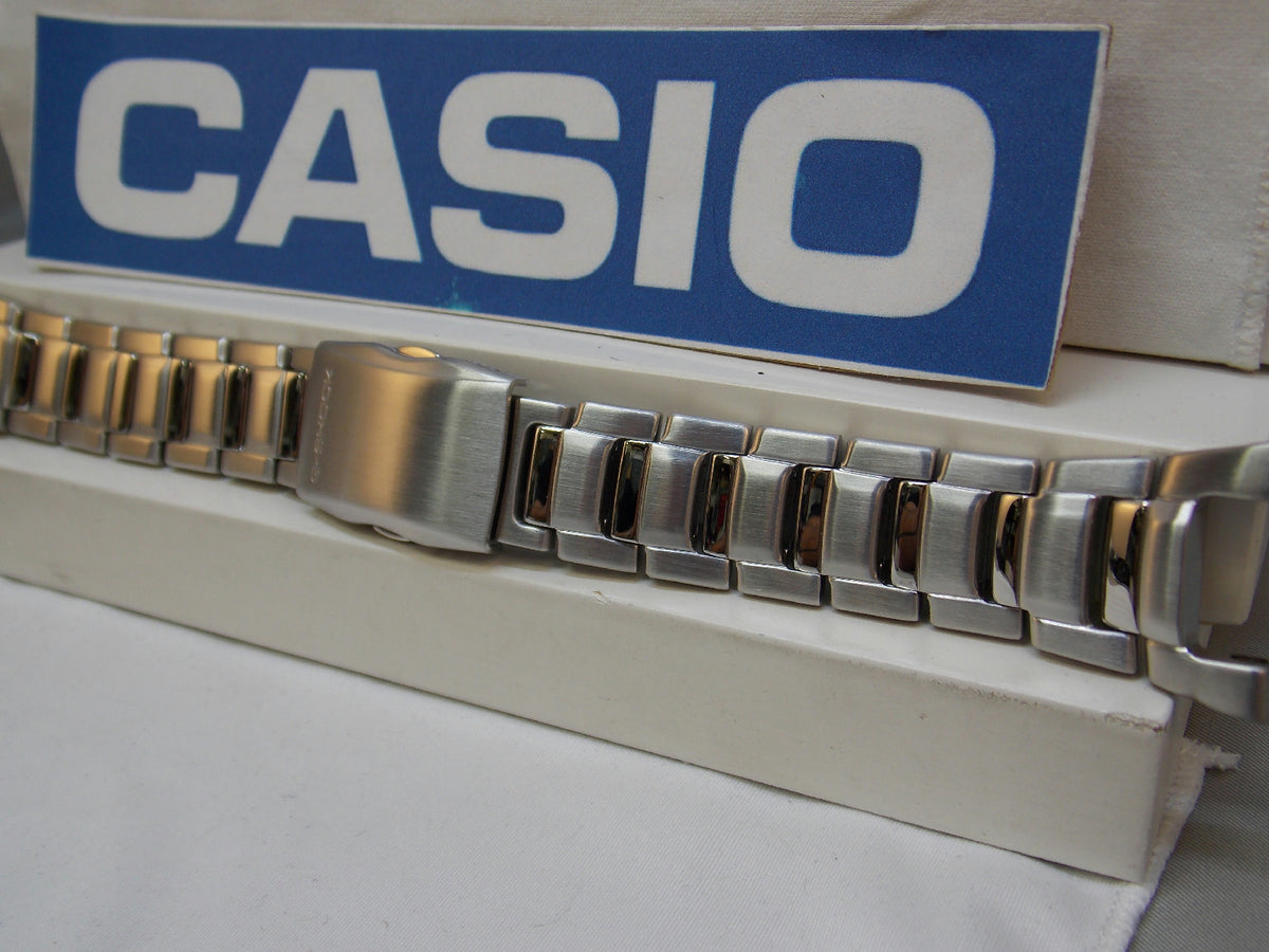 Casio watchband GW-2000 D Bracelet All Steel Silver Tone w P/Button Release