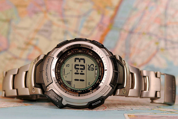 Casio Watchband PAW-1300 T Titanium Bracelet w/End PiecesTough Solar PathFinder