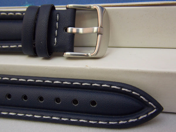 Casio watchband EF-506 L-7 Dark blue Leather  Watchband