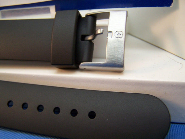 Swiss Army Watchband Excursion Mans Black Rubber w/Pins. Strap For Model 24499