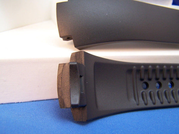 Swiss Army Watchband Excursion Mans Black Rubber w/Pins. Strap For Model 24499