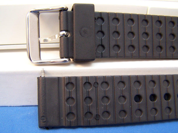 Swiss Army Watchband Recon Black Rubber Strap 19mm Watchband