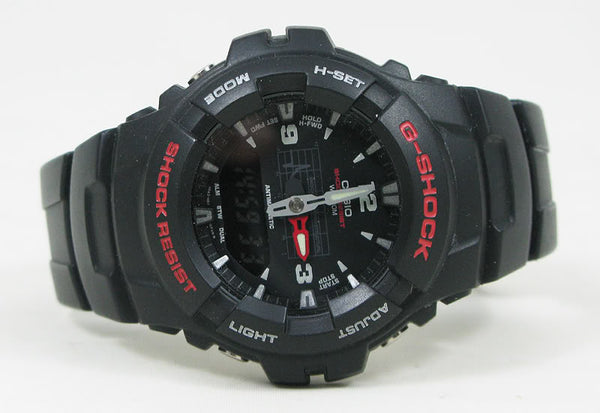 Casio watchband G-100, G101, G-200, G-2110, G-2300, G-2310 Black Resin