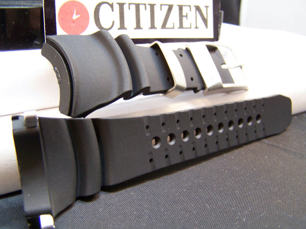 Citizen Watchband BJ8050 -08E Black Rubber Strap for Eco Drive 300m Prof. Divers