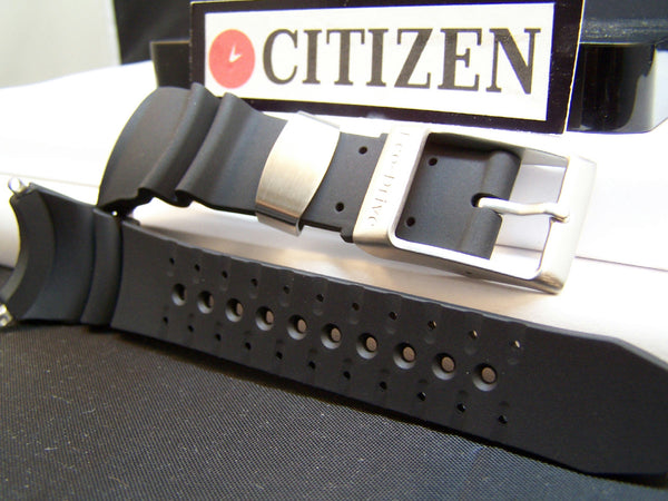 Citizen Watchband BJ8050 -08E Black Rubber Strap for Eco Drive 300m Prof. Divers