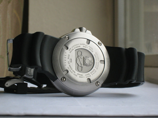 Citizen Watchband BJ8050 -08E Black Rubber Strap for Eco Drive 300m Prof. Divers