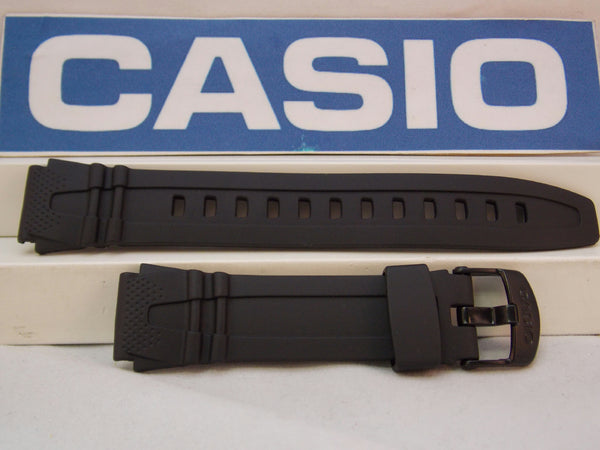 Casio Watchband HDD-600 18mm Black Resin Illuminator Sport Strap Watchband