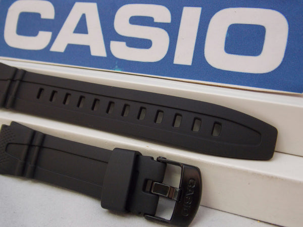 Casio Watchband HDD-600 18mm Black Resin Illuminator Sport Strap Watchband