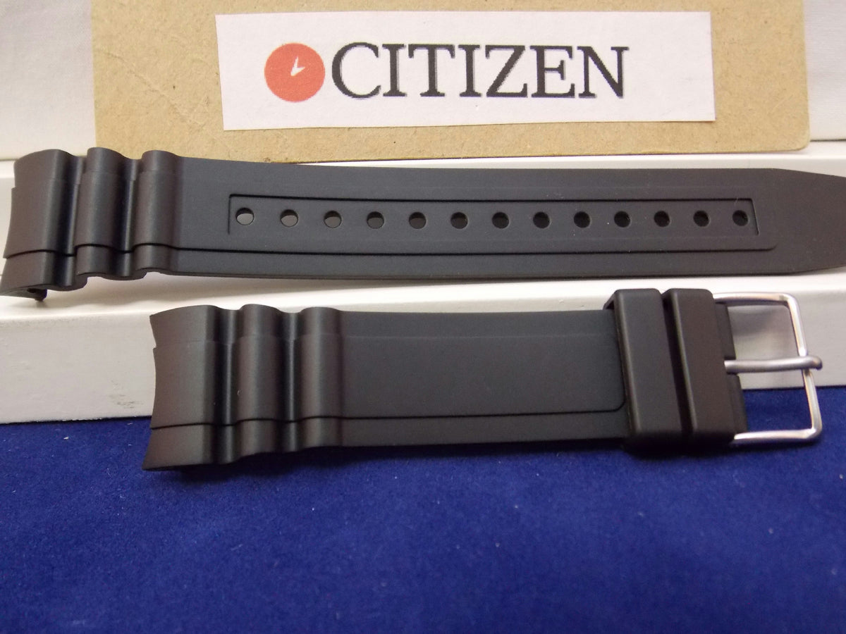 Citizen Watchband BN0100 -00E Black Rubber Divers 200m ECO-Drive & BJ2111 -08E