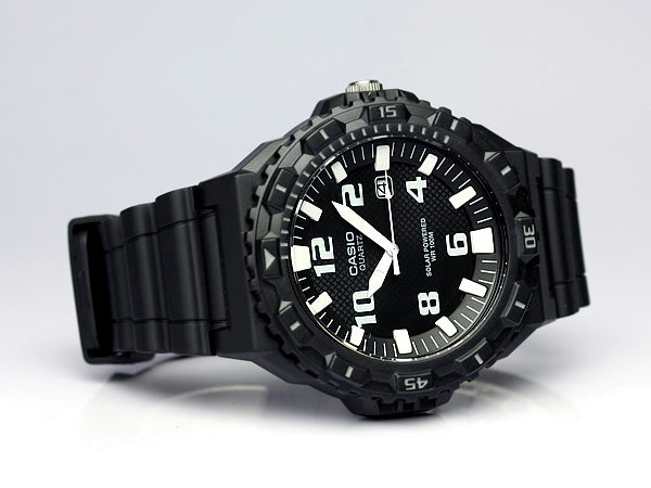 Casio watchband MRW-S300 H Black Resin . Watchband