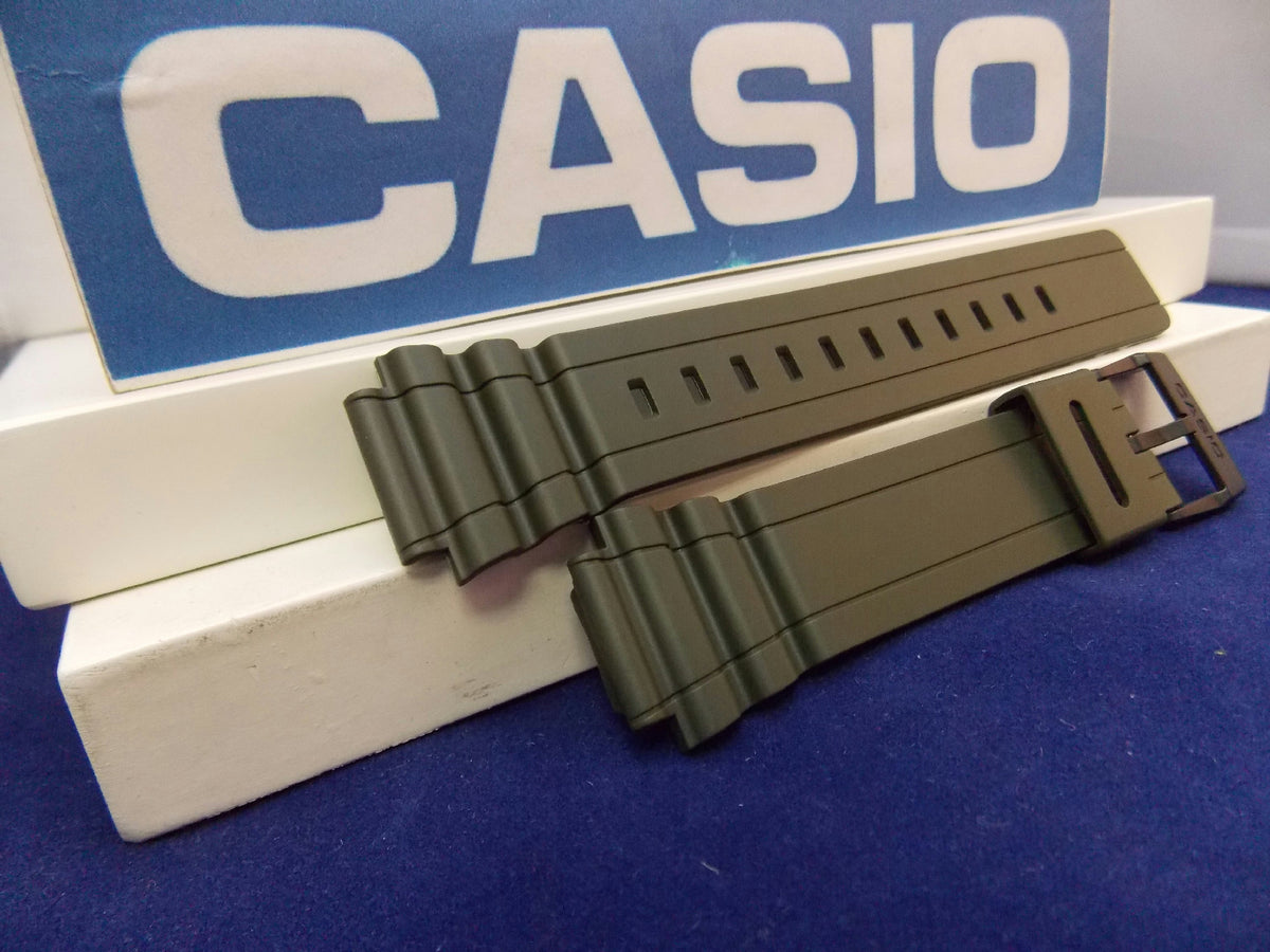 Casio Watchband MRW-S300 H-3BV Miltary Green Rubber Strap. Watchband