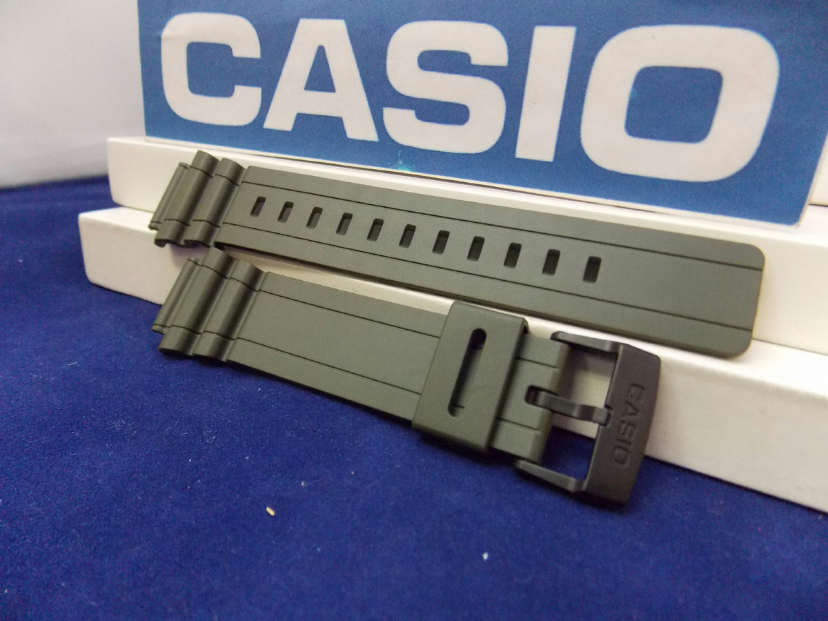 Casio Watchband MRW-S300 H-3BV Miltary Green Rubber Strap. Watchband