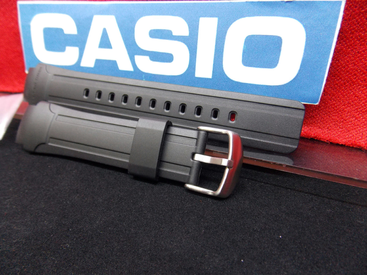 Casio Watchband AMW-701.Black Resin Strap W/ Pins for Hunting Timer Watch