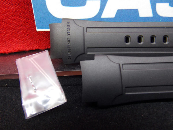 Casio watchband AMW-701.Black Resin  W/ Pins for Hunting Timer Watch