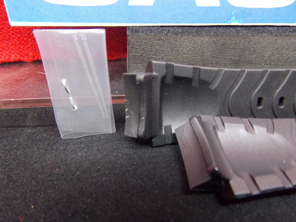 Casio watchband AMW-701.Black Resin  W/ Pins for Hunting Timer Watch