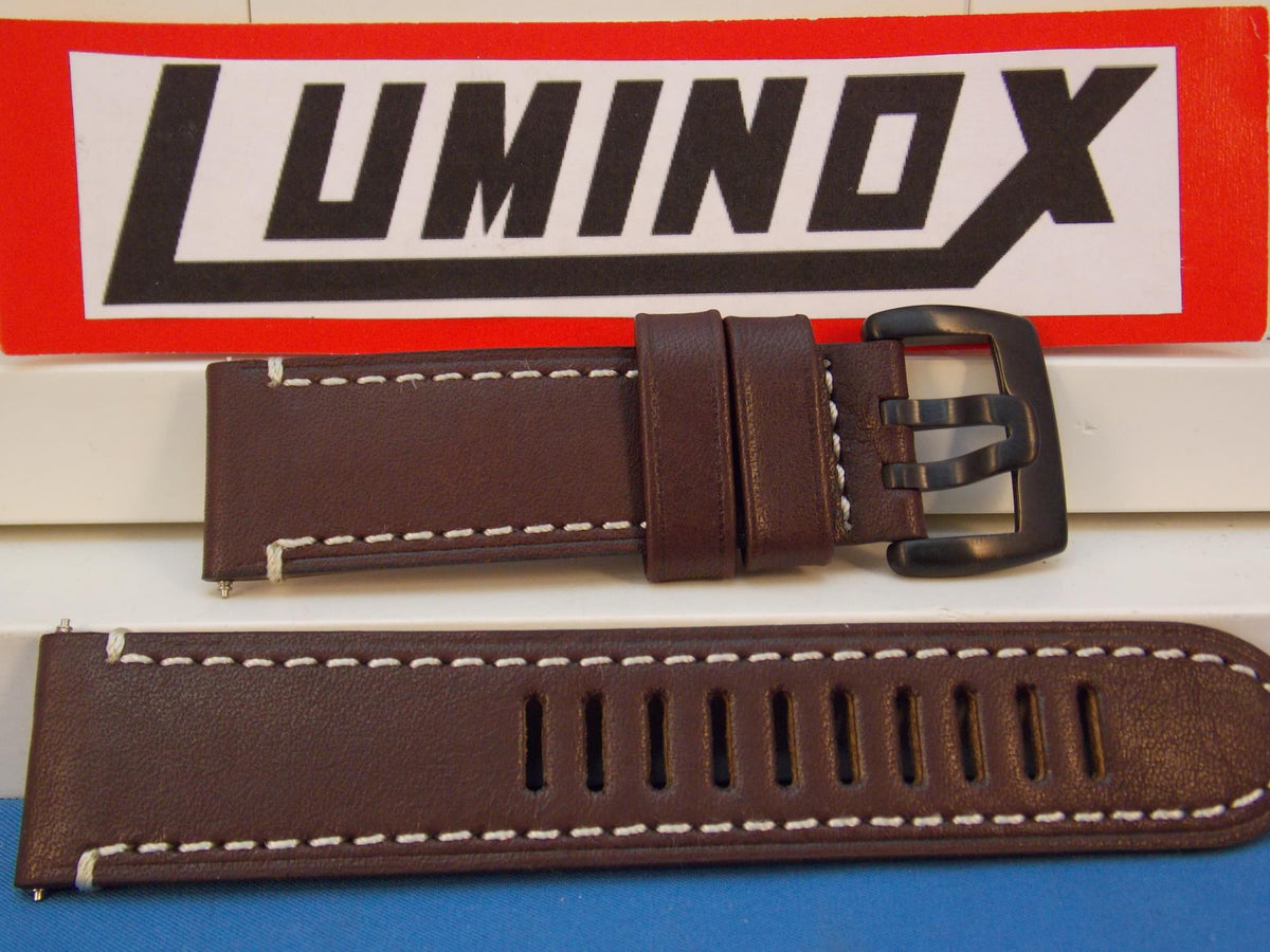 Luminox WatchBand Series 1800,Dark Brown w/White Stitch For Model 1807, 23mm