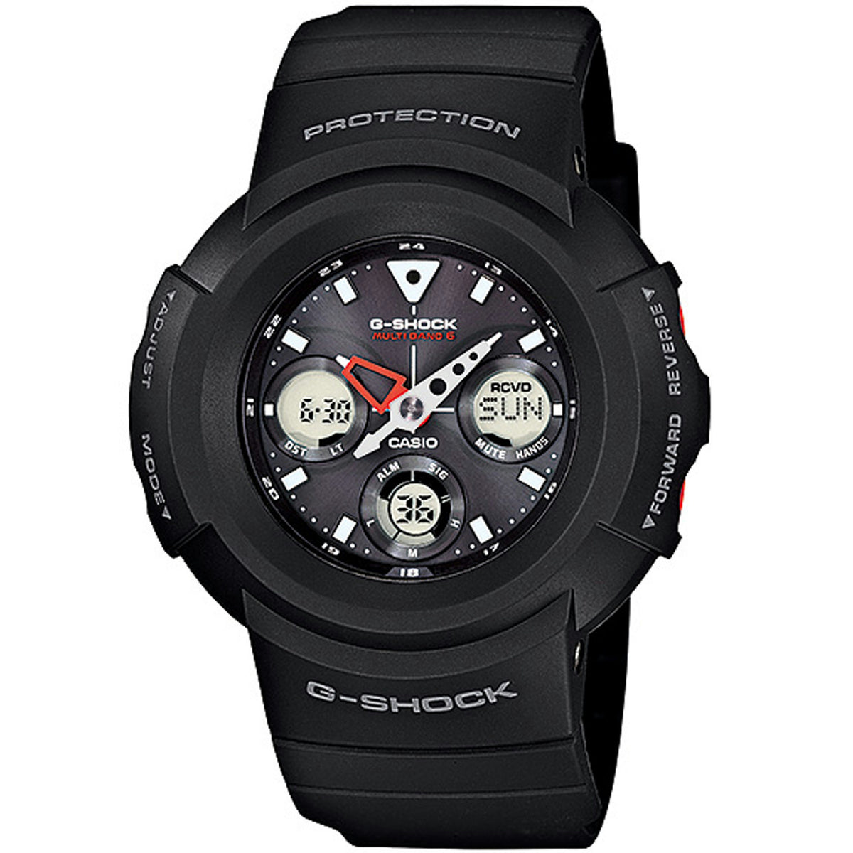 Casio watchband AWG-M510 -1AD Black Resin G-Shock Protection MultiBand