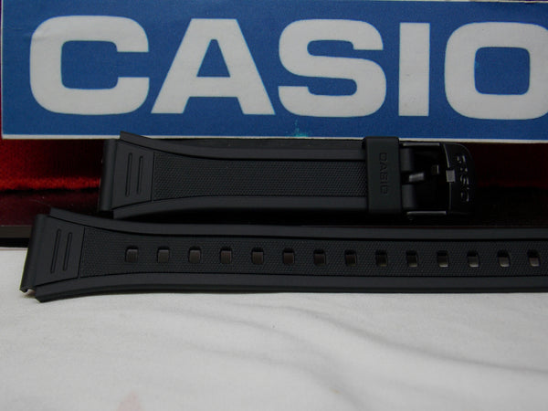 Casio watchband W-201 Black Resin  for Illuminator model 18mm X 23.5mm