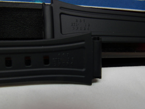 Casio watchband W-201 Black Resin  for Illuminator model 18mm X 23.5mm