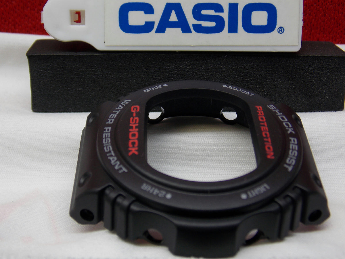 Casio Watch Parts G-5700 Bezel/Shell Black w/ Red and White Printing for G-Shock