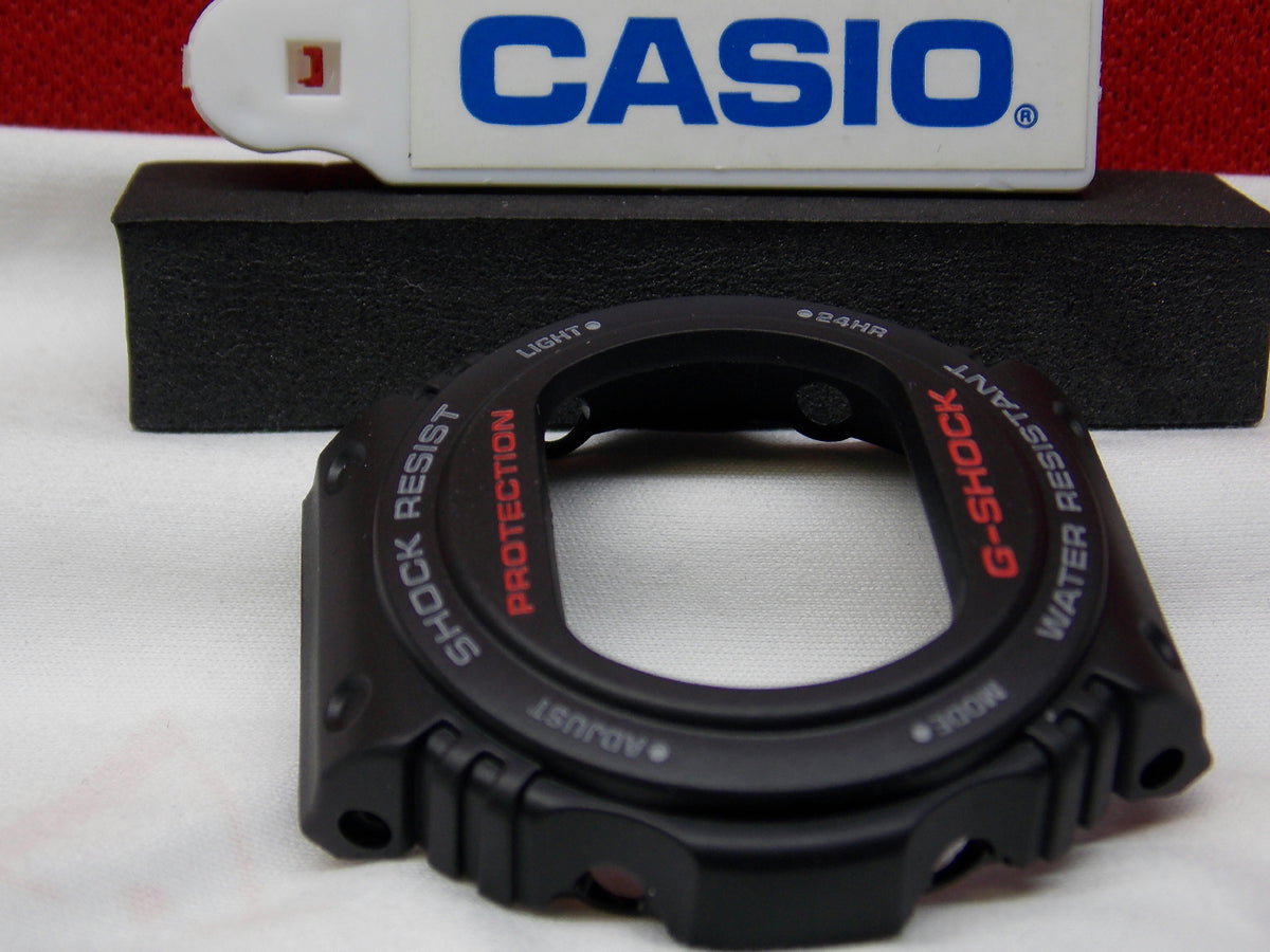 Casio Watch Parts G-5700 Bezel/Shell Black w/ Red and White Printing for G-Shock