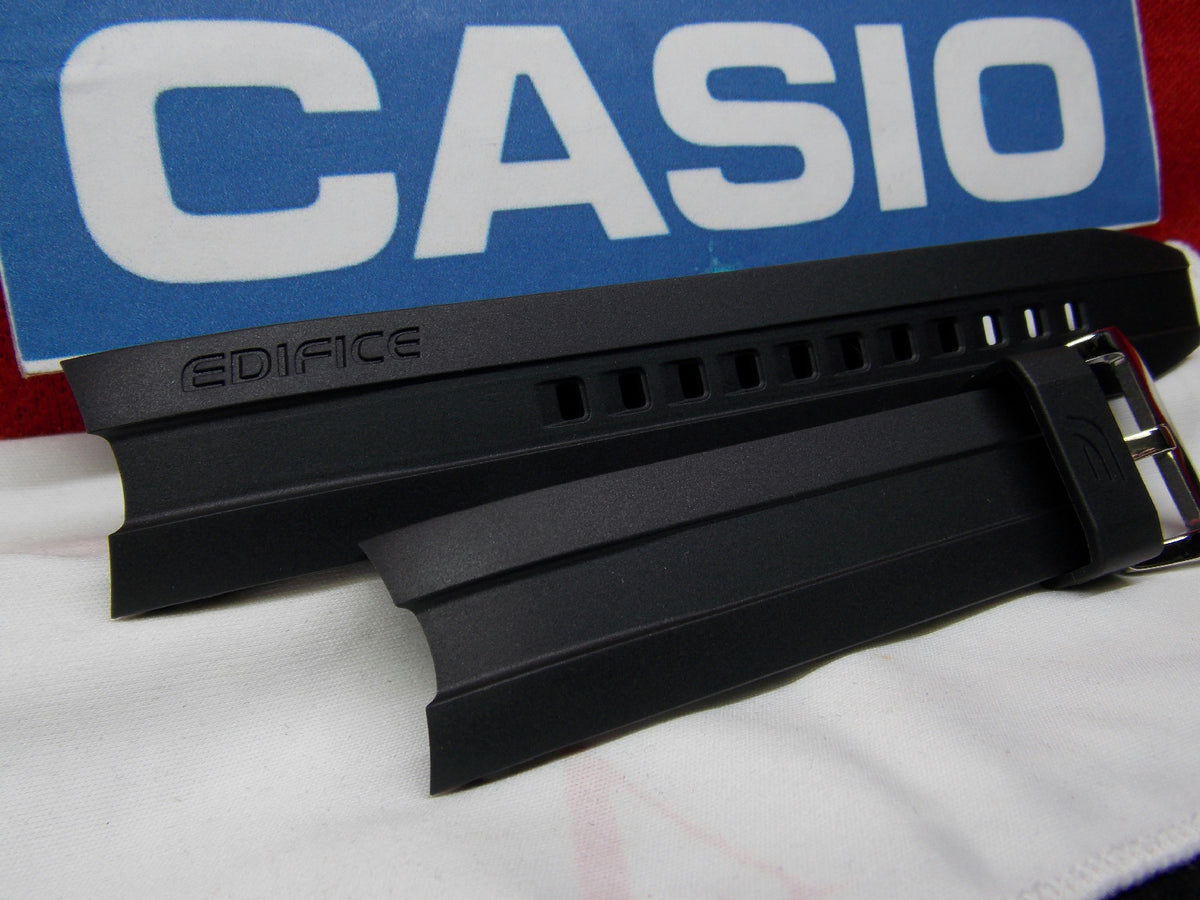Casio watchband EMA-100 Edifice Black Resin for Mens Tide Graph