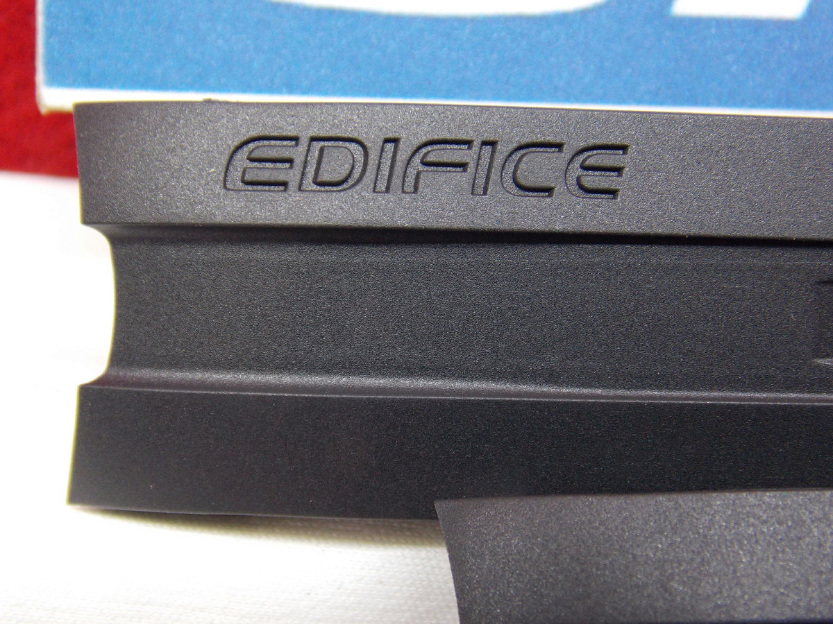 Casio Watchband EMA-100 Edifice Black Resin Strap for Mens Tide Graph. Band