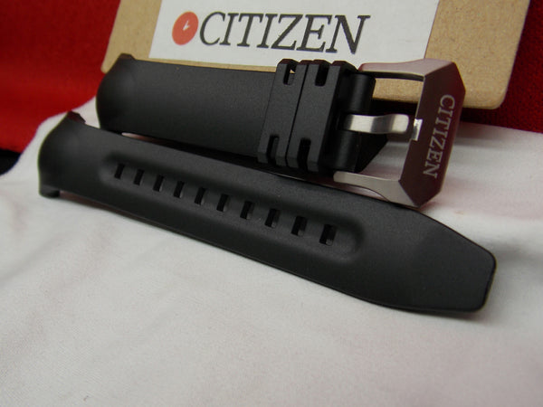 Citizen Watchband BN5048-01E Black Resin Strap. Compass Altimeter Watchband