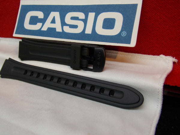 Casio Watch Band LW-201 15mm Ladies Black Resin Sport Strap. Watchband