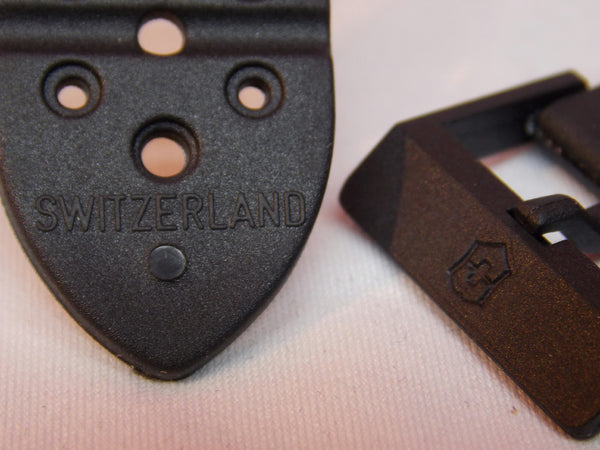 Swiss Army Watchband Renegade Black Rubber Sport Band Mns 19mm Swiss Made Strap