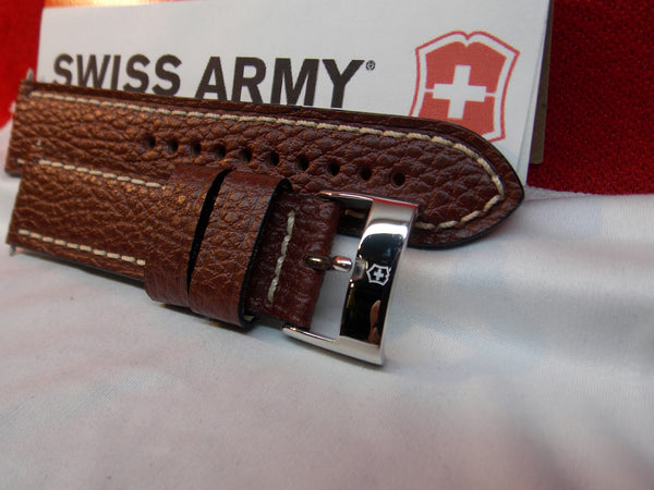 Swiss Army watchband Infantry 2TZ 23mm Wide 4mm Thick Brown Leather