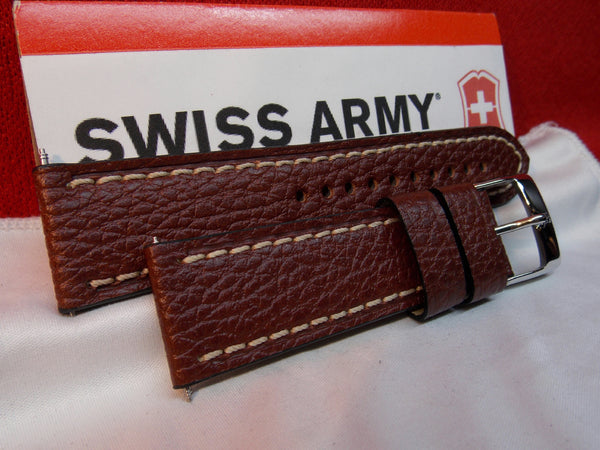 Swiss Army watchband Infantry 2TZ 23mm Wide 4mm Thick Brown Leather