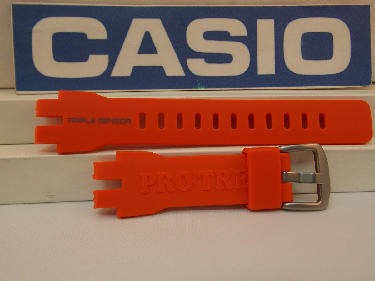 Casio Watchband PRW-3000 -4 Orange Triple Sensor Pro Trek Strap