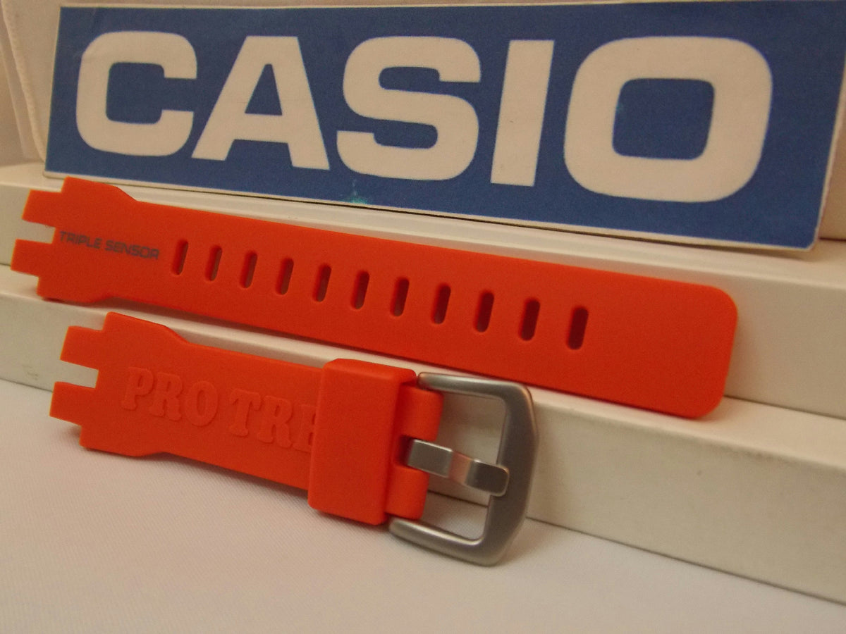 Casio Watchband PRW-3000 -4 Orange Triple Sensor Pro Trek Strap
