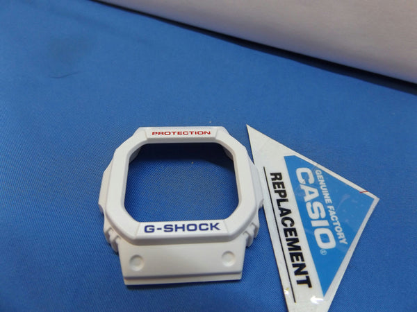 Casio Watch Parts GW-M5610 White Bezel. Red/Blue Printing Also fits GW-M5610TR-7