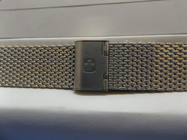Wenger watchband 22MM Steel Thick Mesh Bracelet. Urban Classic.Clip Logo Buckle