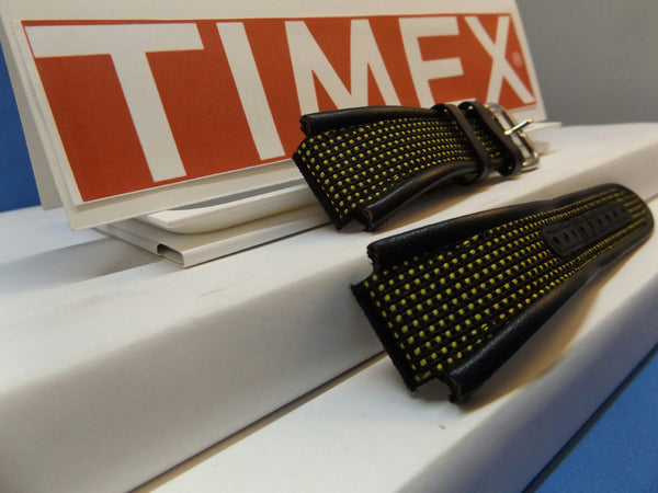 Timex watchband iControl Expedition T47161 Black Yellow Leather Nylon