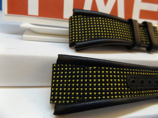 Timex watchband iControl Expedition T47161 Black Yellow Leather Nylon