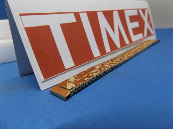 Timex watchband 12mm Gold Tn Expansion/Stretch Bracelet Ladies Watchband