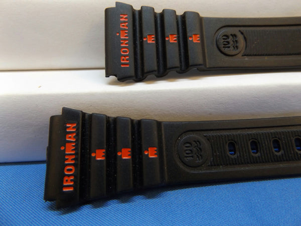 Timex watchband 19mm Ironman Black:Red Graphics . Original Watchband