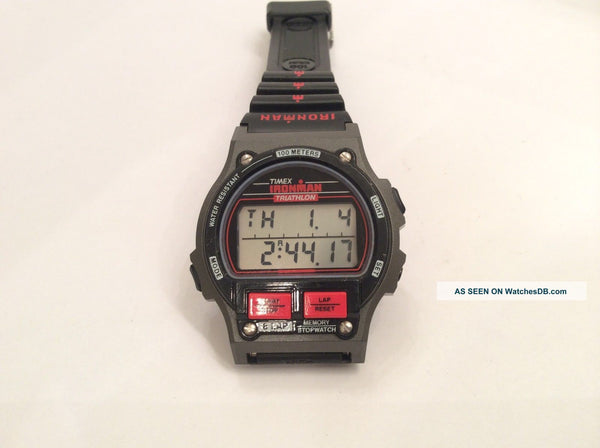 Timex watchband 19mm Ironman Black:Red Graphics . Original Watchband