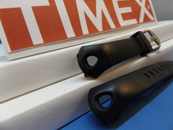 Timex watchband T17601 iControl Indiglo Black Resin .Watchband